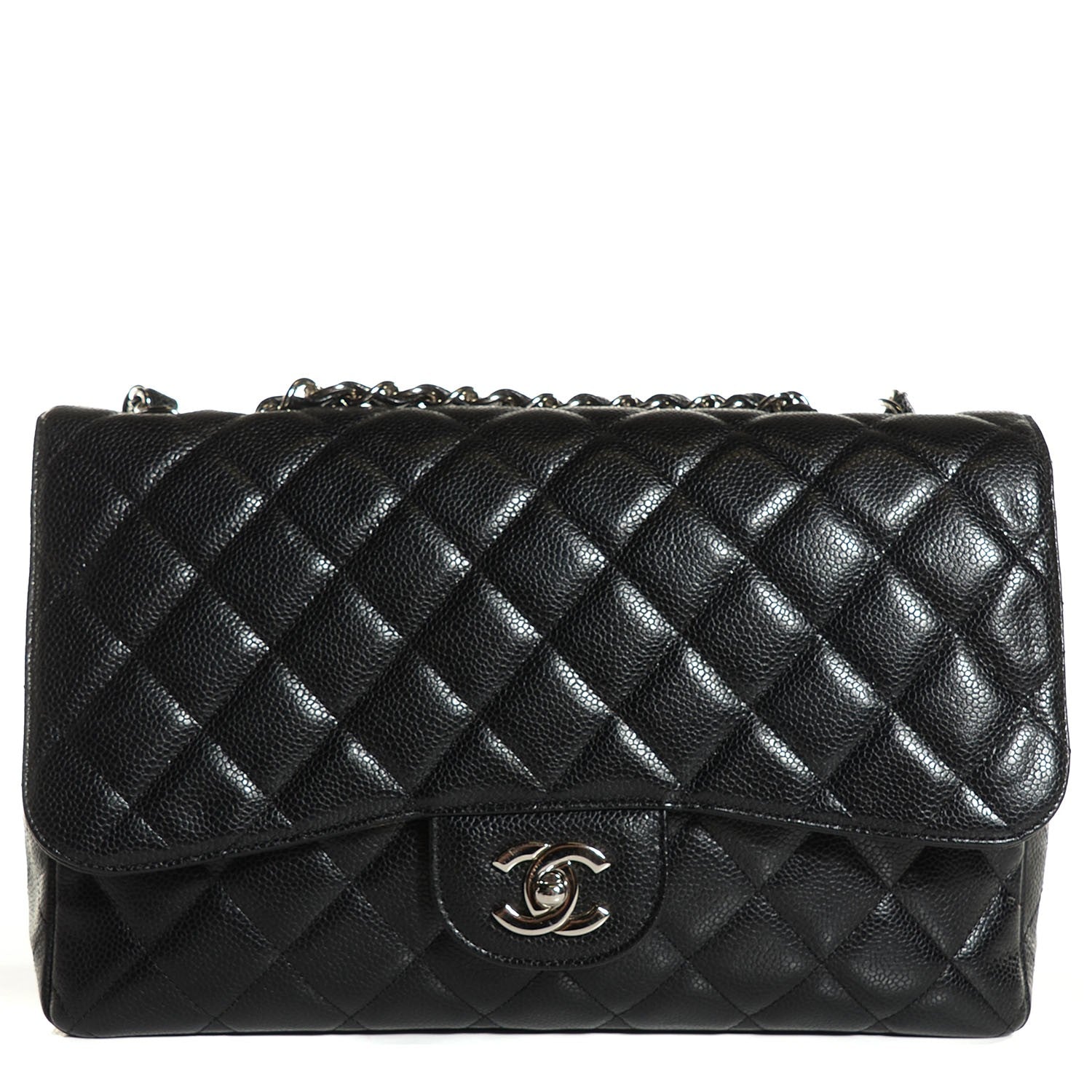 Chanel Caviar Quilted Jumbo Single Flap Black 1 of 8