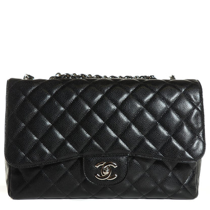 Chanel Caviar Quilted Jumbo Single Flap Black 1 of 8