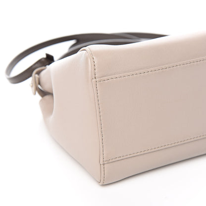 Fendi Nappa Colorblock Mini Peekaboo Iconic Satchel Grigio Polvere Carbone Bloody Mary 8 of 10