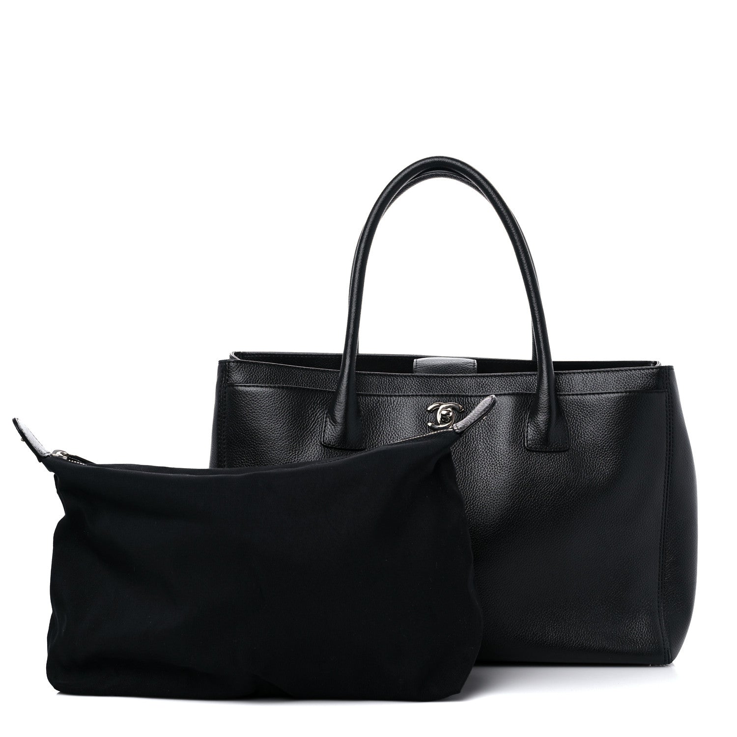 Chanel Calfskin Cerf Executive Shopper Tote Black 1 of 10