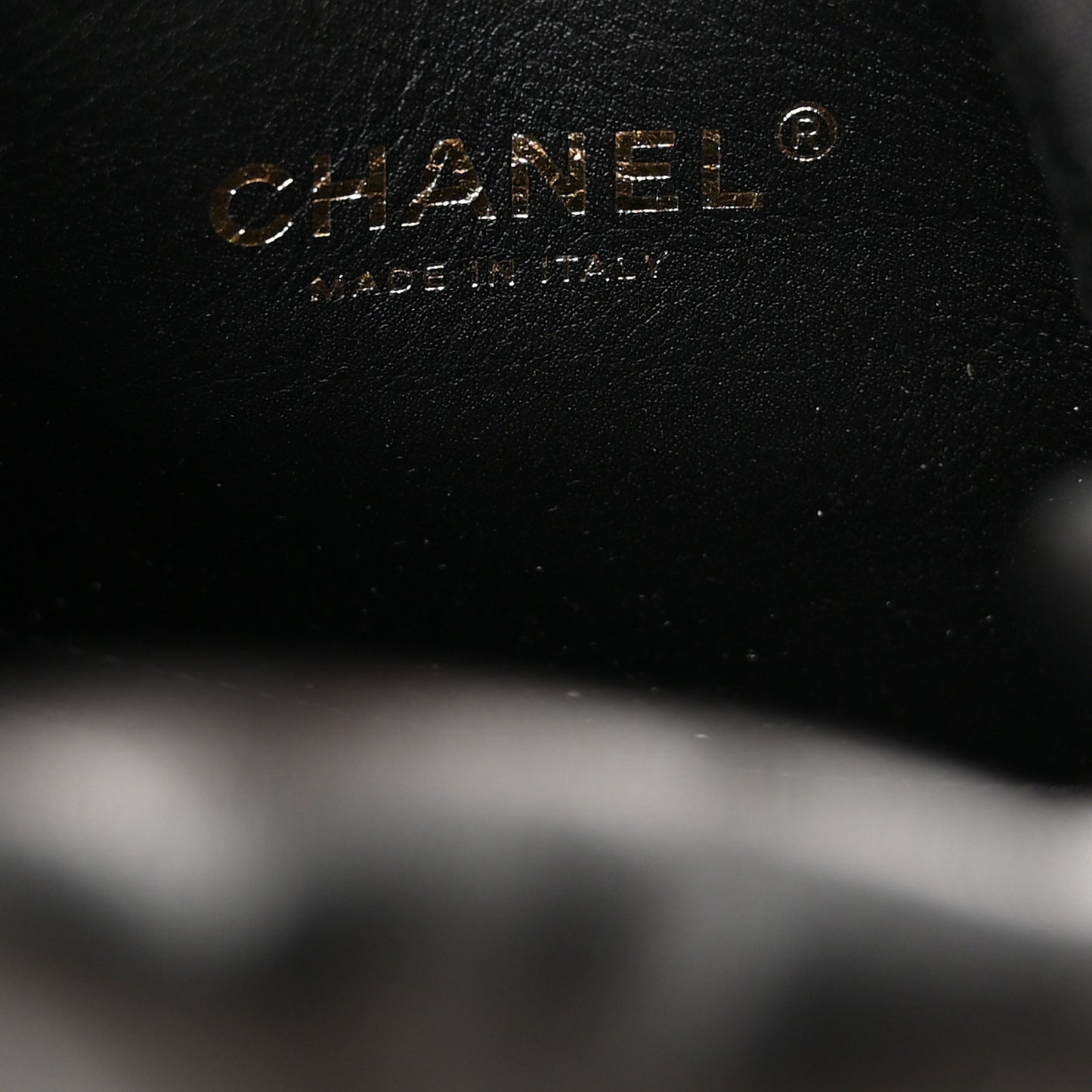Shiny Calfskin Quilted Mini Chanel 22 Black