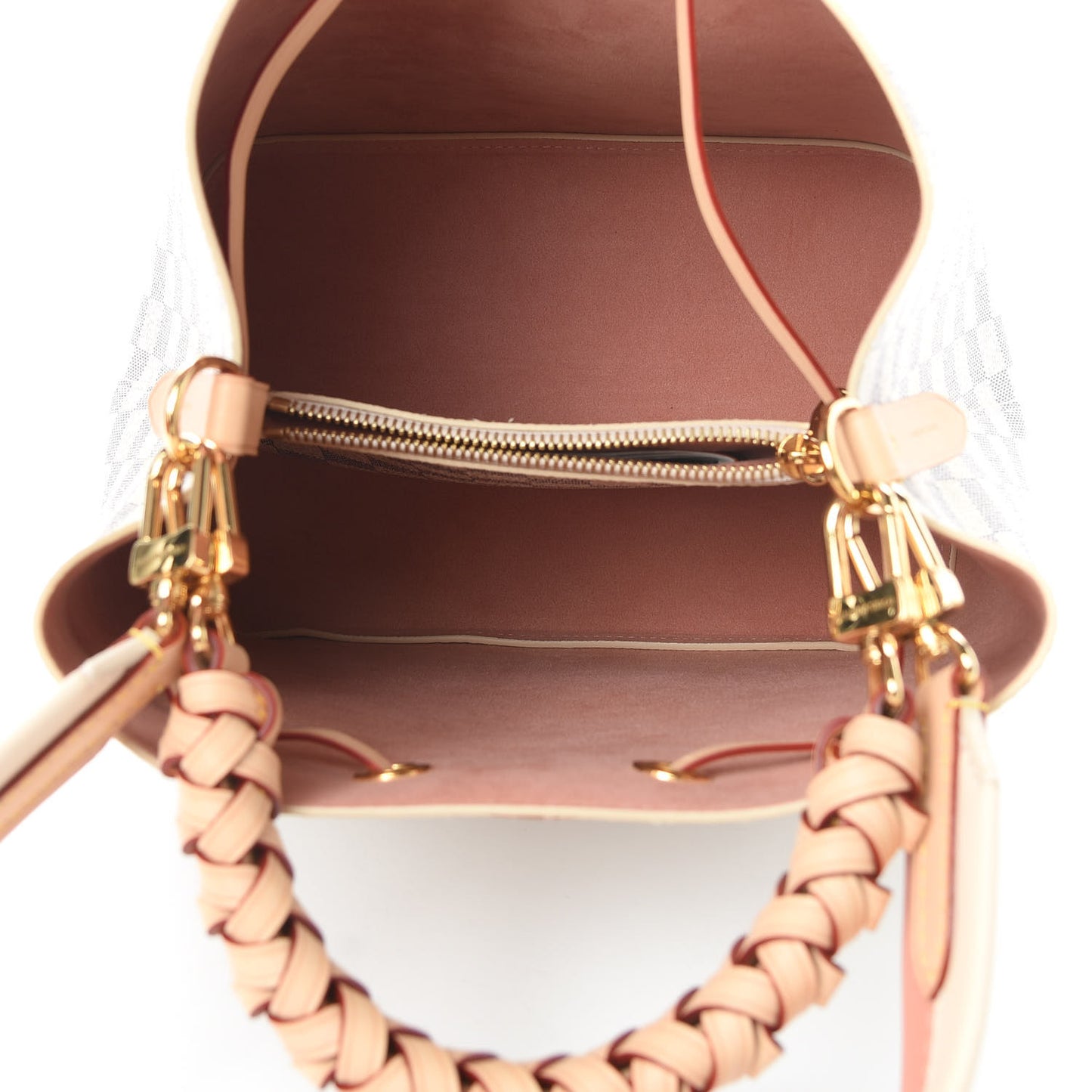 Damier Azur Braided Neonoe MM Peach Cream