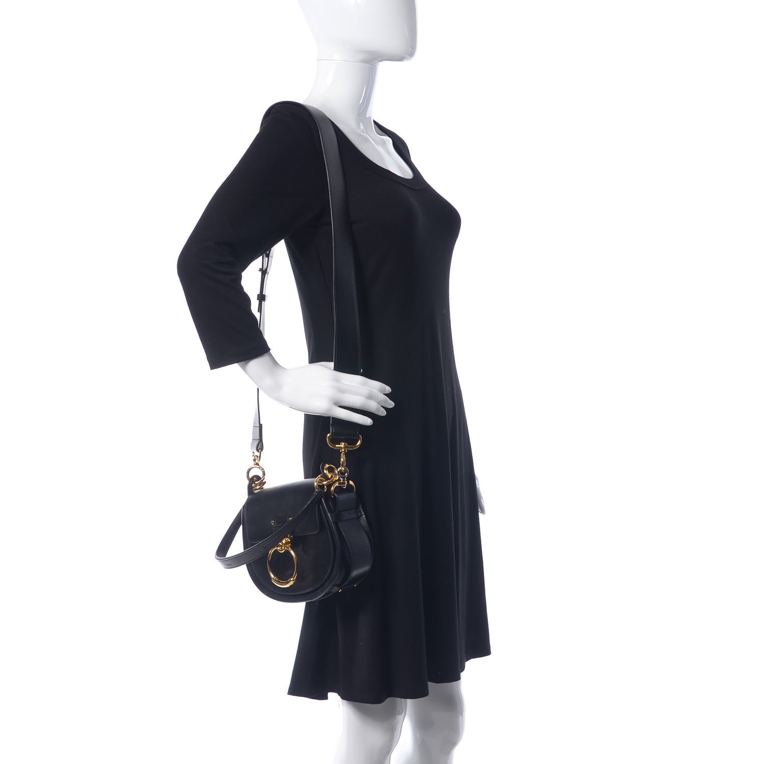 Chloe Calfskin Small Tess Bag Black 2 of 10