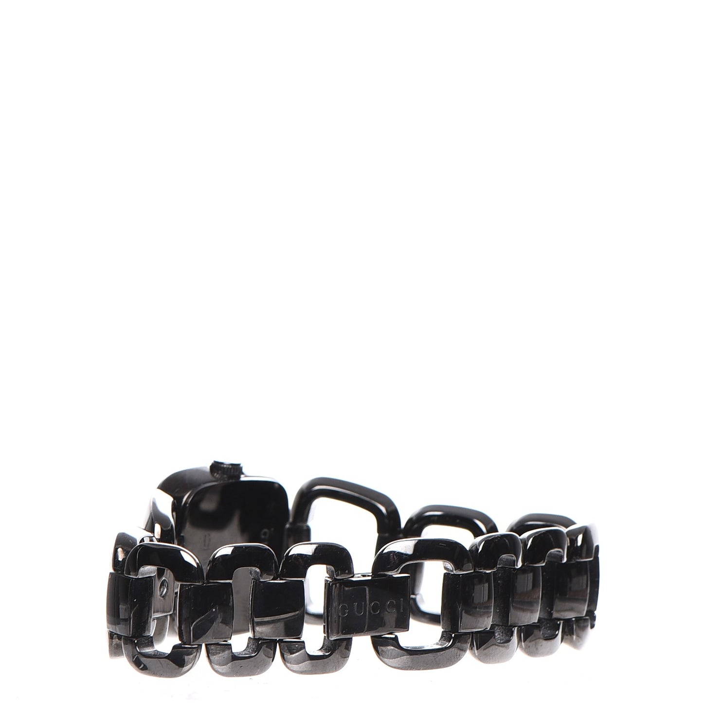 PVD Stainless Steel 24mm G-Gucci Square Quartz Watch Black