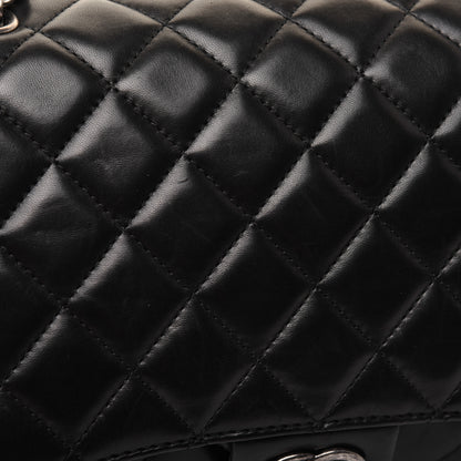 Chanel Lambskin Quilted Jumbo Grocery By Chanel Drawstring Shopping Bag Black 22 of 25