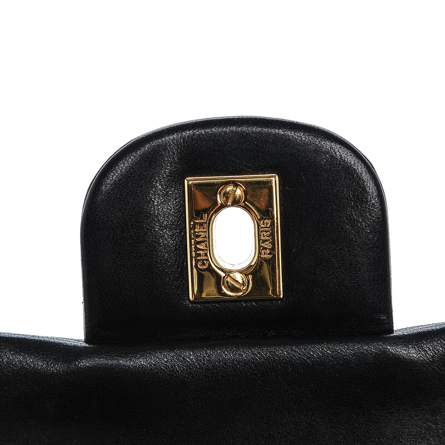 Lambskin Quilted Small Double Flap Black