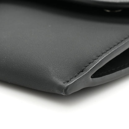 Christian Dior Ultra Matte Calfskin Saddle Chain Wallet Pouch Black 10 of 13
