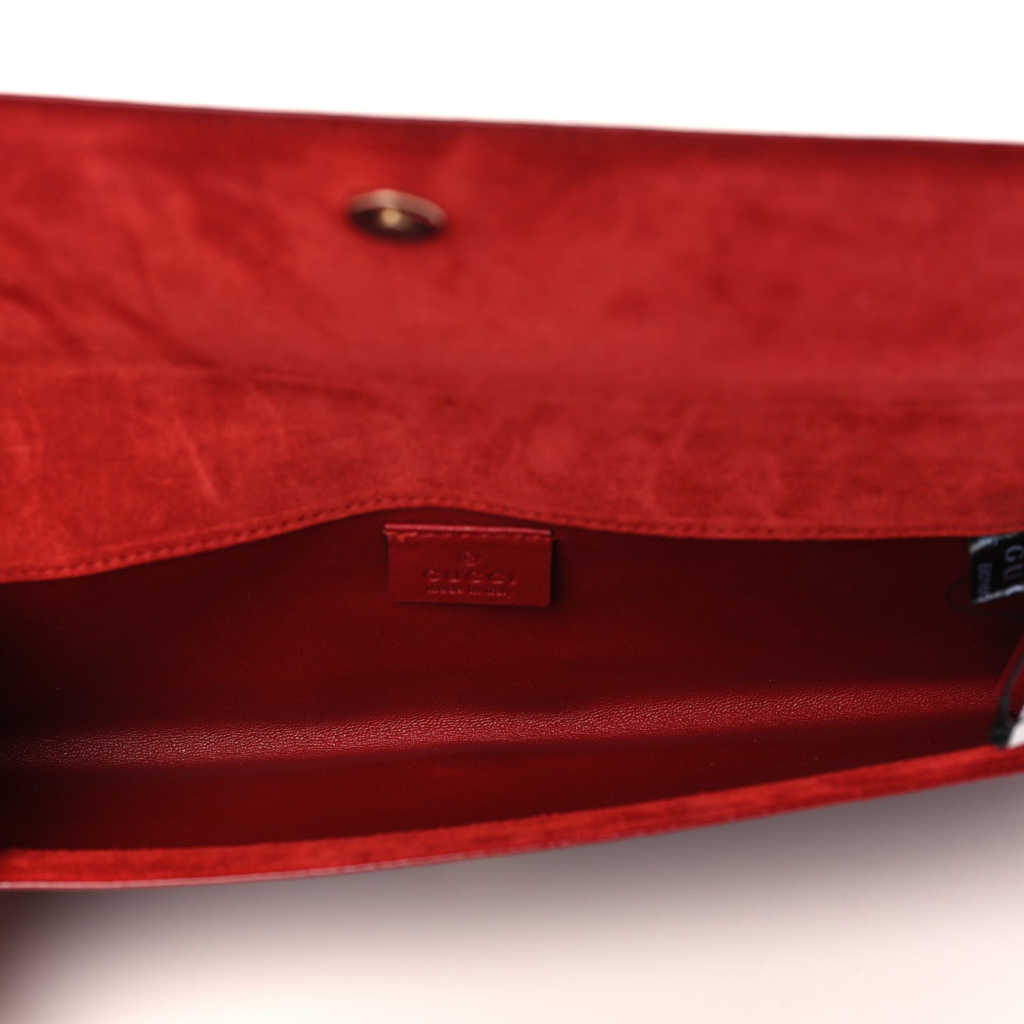 Patent Microguccissima Small Broadway Clutch Red