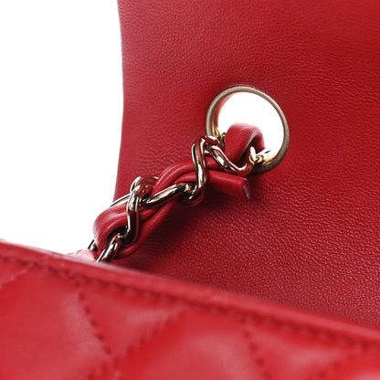 Chanel Lambskin Quilted Mini Rectangular Flap Red 6 of 6