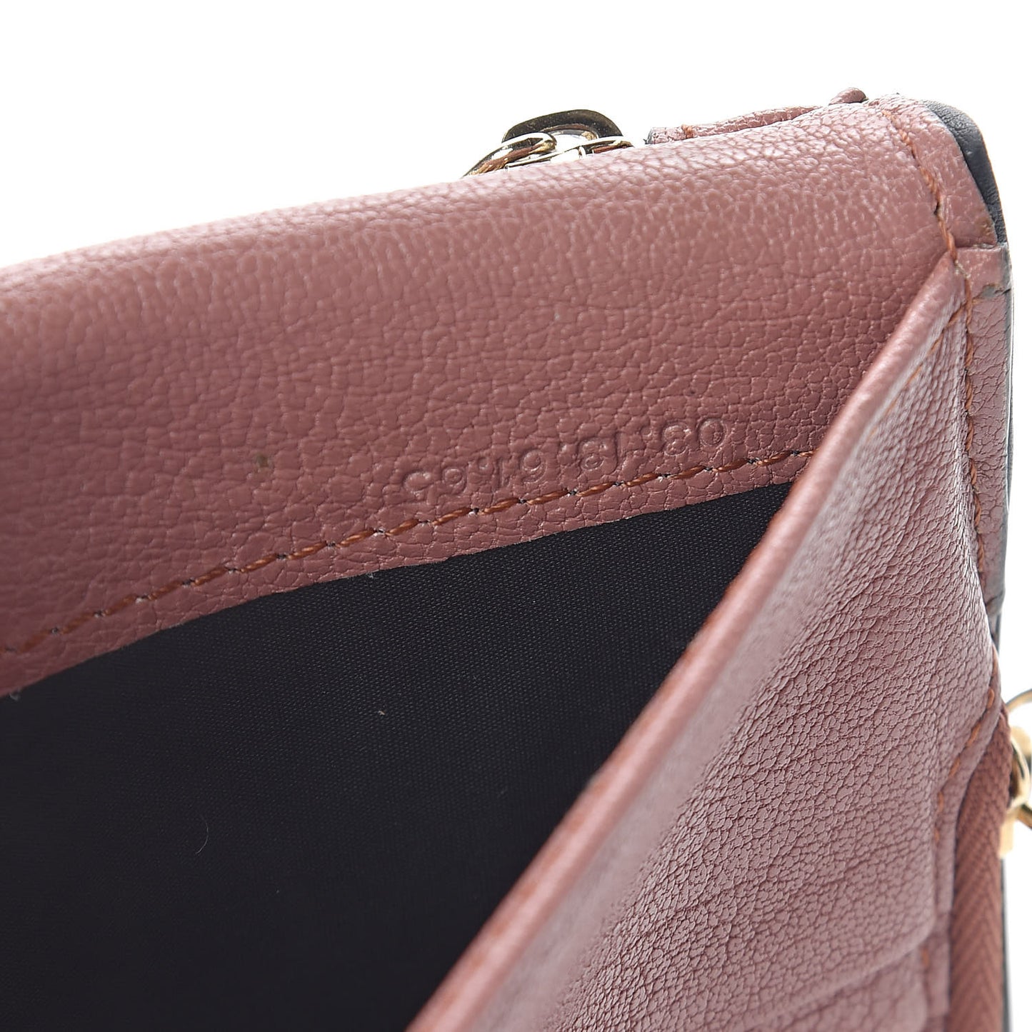 Grained Calfskin Portefeuille Wallet Romantic Mauve