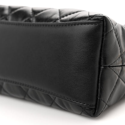 Chanel Shiny Crumpled Calfskin Quilted Clutch With Chain Black 10 of 11