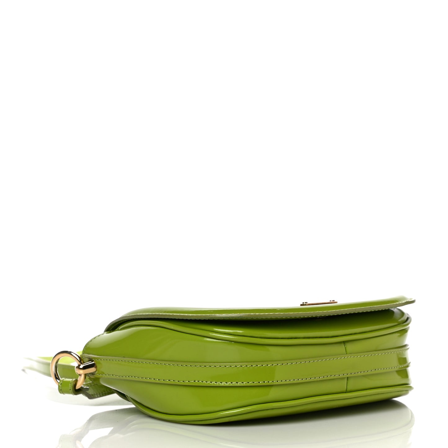 Patent Small Leigh Crossbody Bag Lemon Green