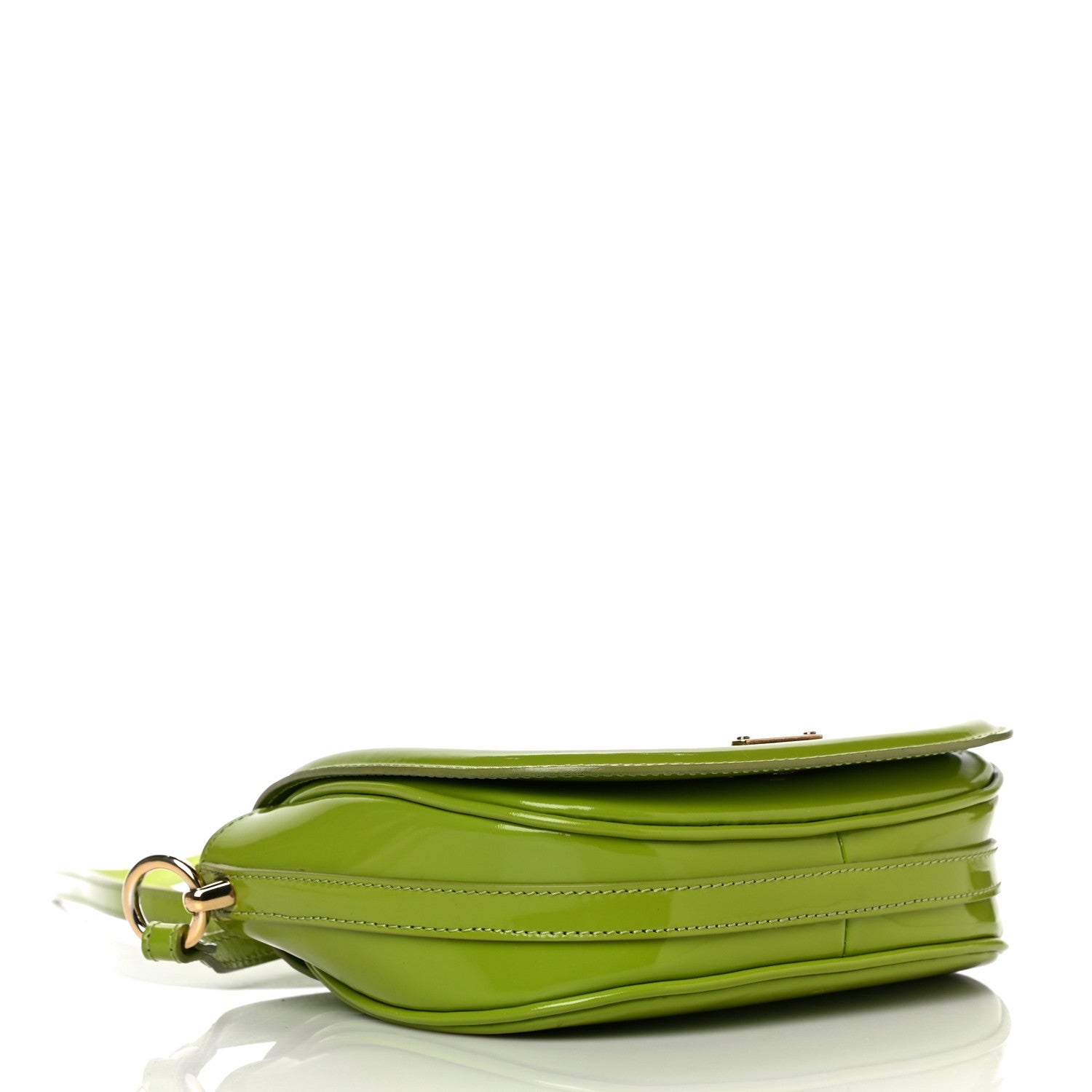 Burberry Patent Small Leigh Crossbody Bag Lemon Green 4 of 17