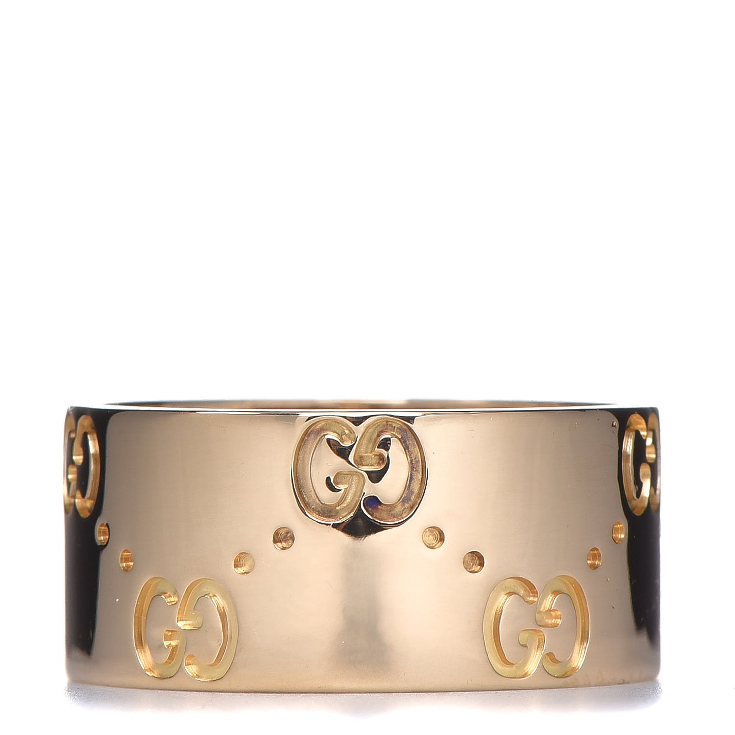 18K Yellow Gold 9mm Icon Band Ring 54 6.5