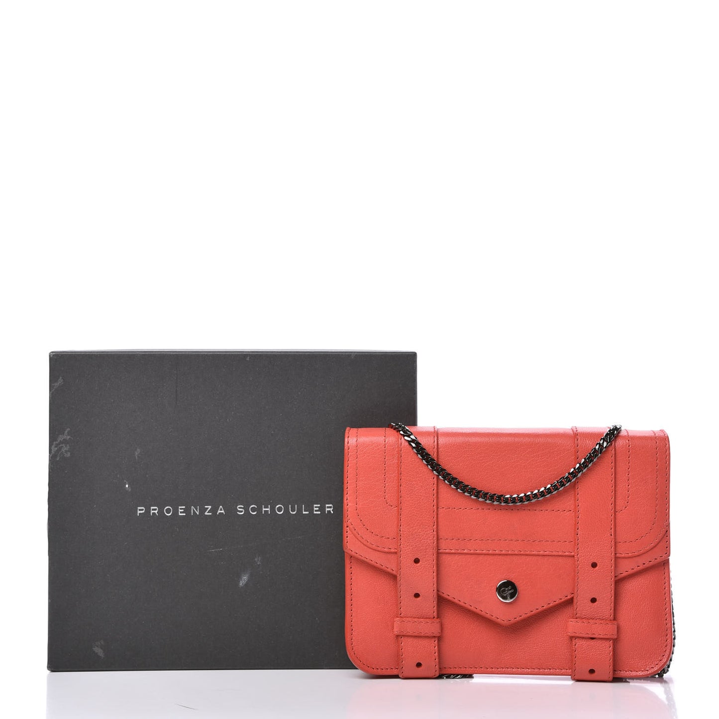 Lambskin PS1 Large Chain Wallet Grapefruit