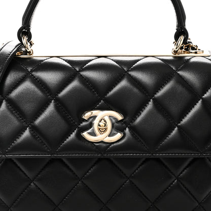 Chanel Lambskin Quilted Small Trendy CC Dual Handle Flap Bag Black 7 of 9