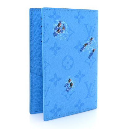 Louis Vuitton Monogram Sports Passport Cover Pool Blue 3 of 6