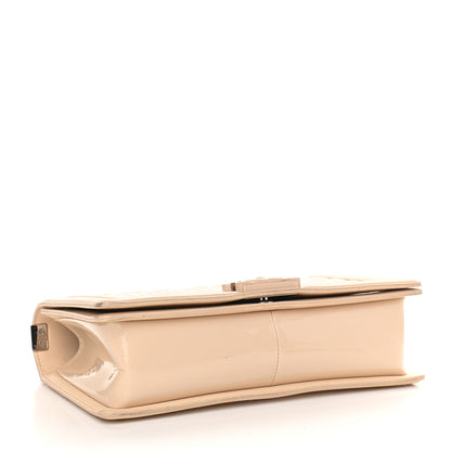Chanel Patent Calfskin New Medium Boy Flap Plexiglass Beige 3 of 8