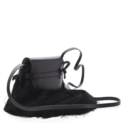 Loewe Calfskin Mini Fringe Gate Crossbody Bag Black 4 of 11