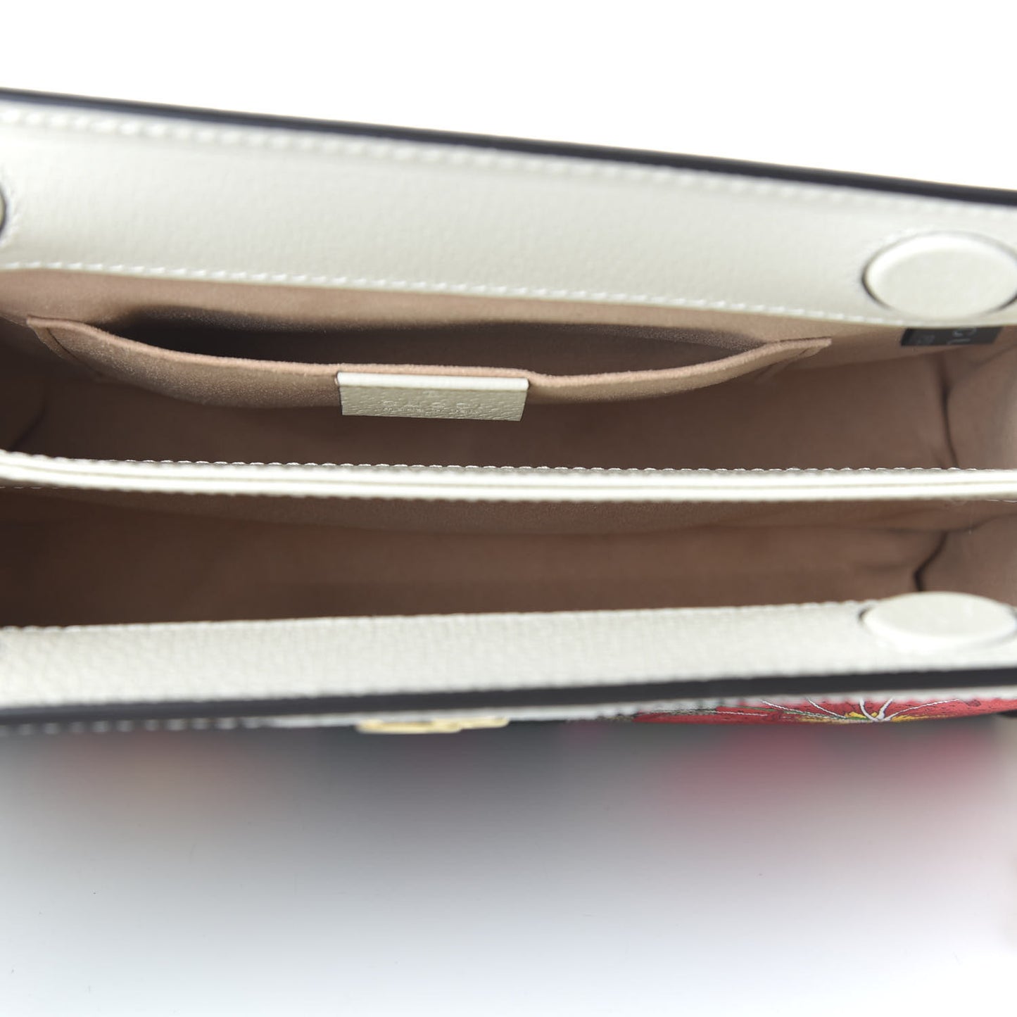 GG Supreme Monogram Flora Web Small Ophidia Chain Shoulder Bag White