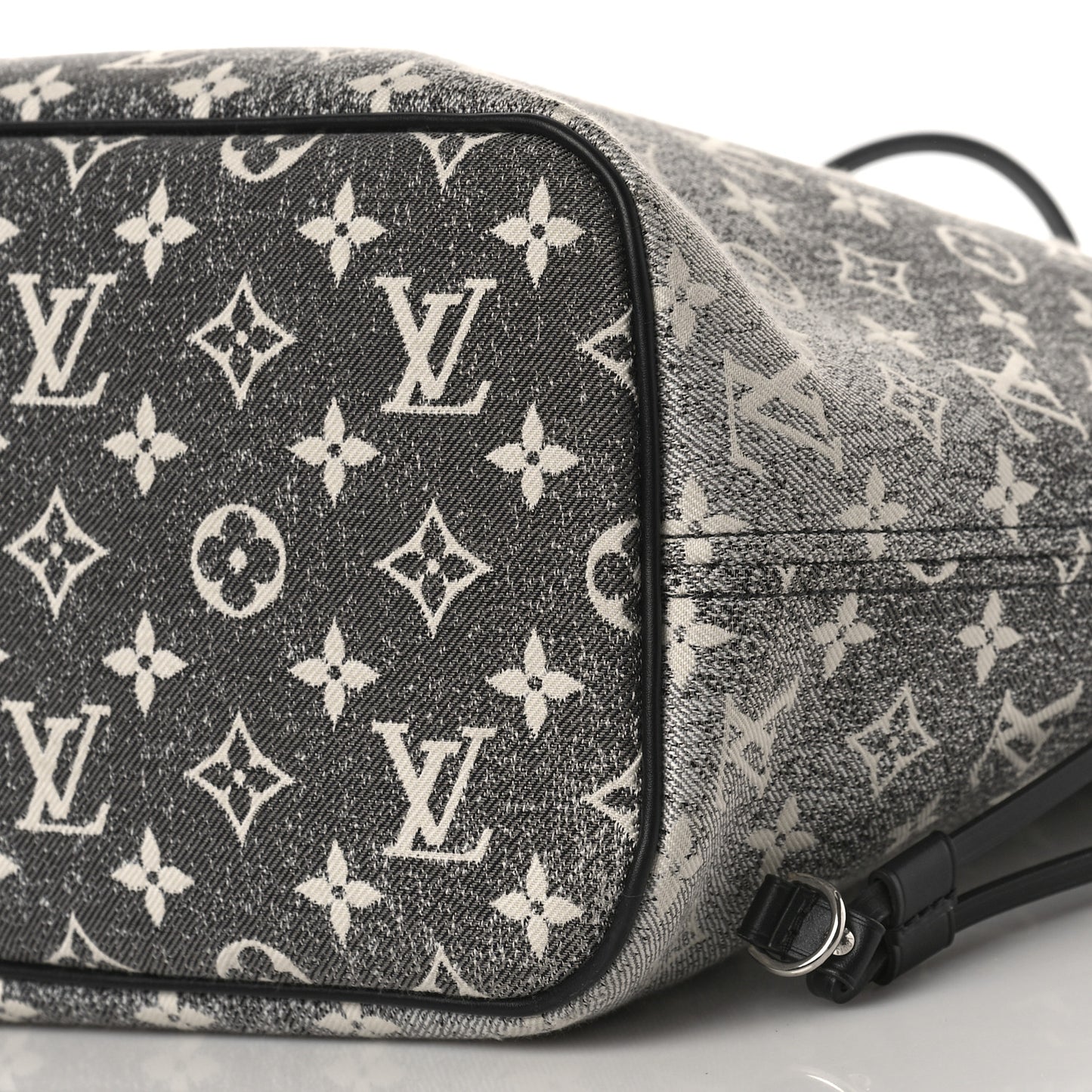 Denim Monogram Jacquard Neverfull MM Grey
