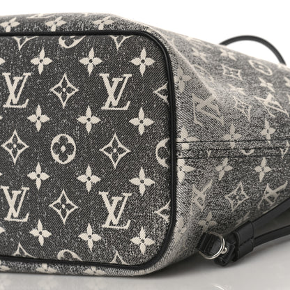 Louis Vuitton Denim Monogram Jacquard Neverfull MM Grey 9 of 9
