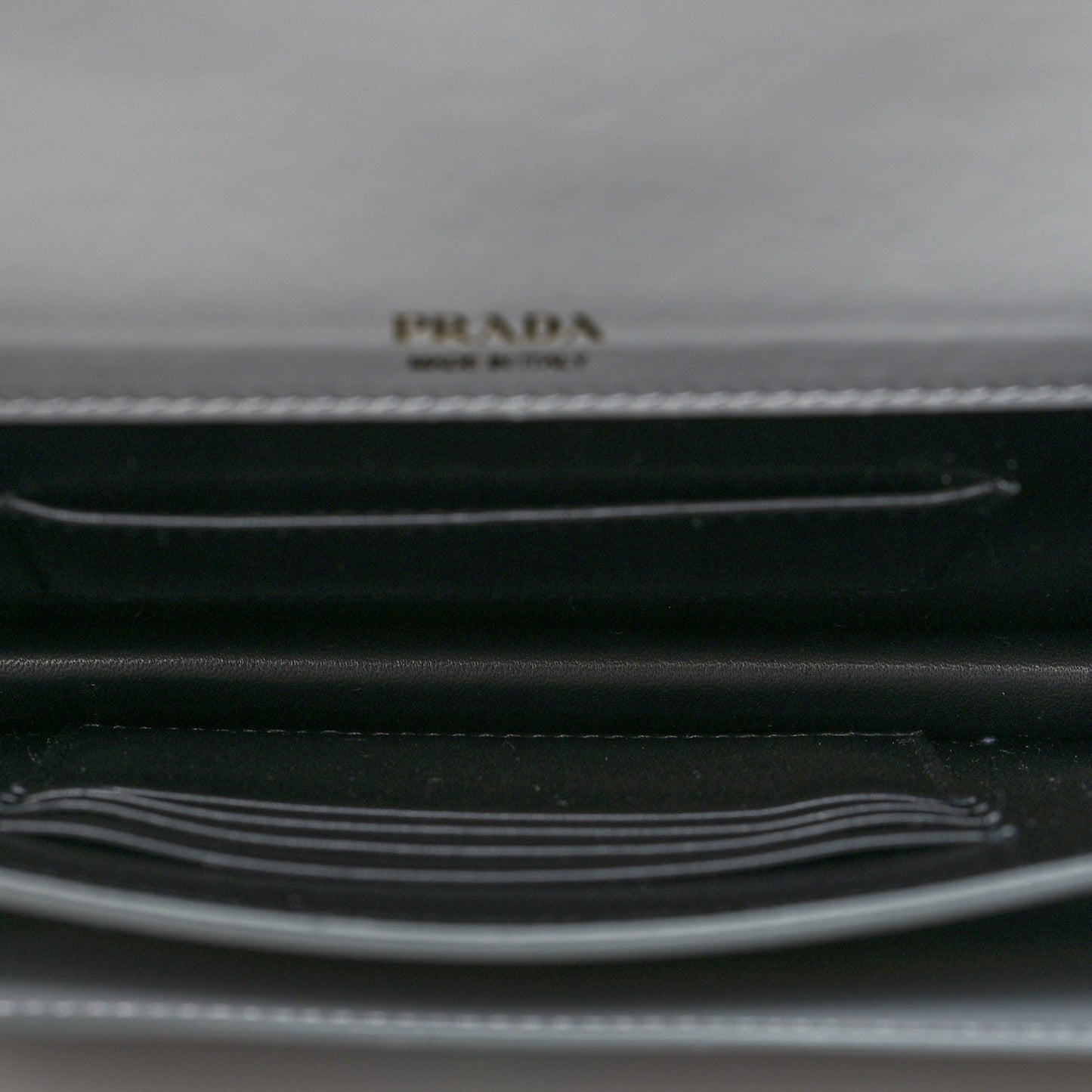 Saffiano Calfskin Monochrome Envelope Crossbody Grey