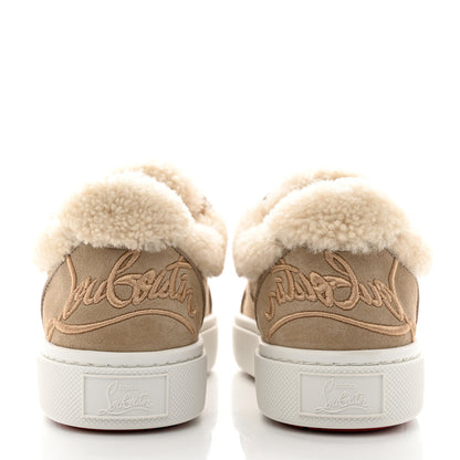 Christian Louboutin Suede Shearling Fun Vierissima Flat Sneakers 37 Atlas 5 of 10