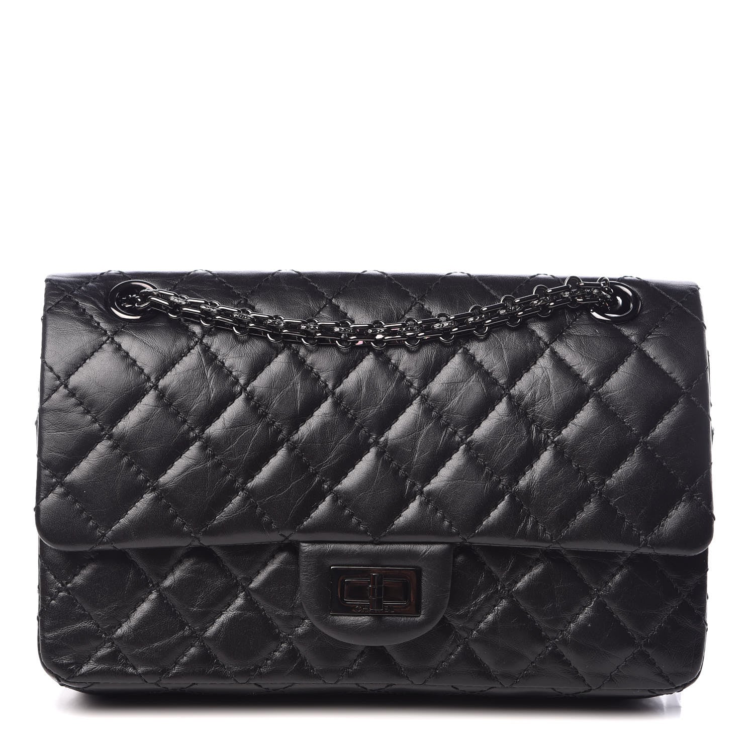 Chanel Aged Calfskin Quilted 2.55 Reissue 225 Flap So Black 1 of 13