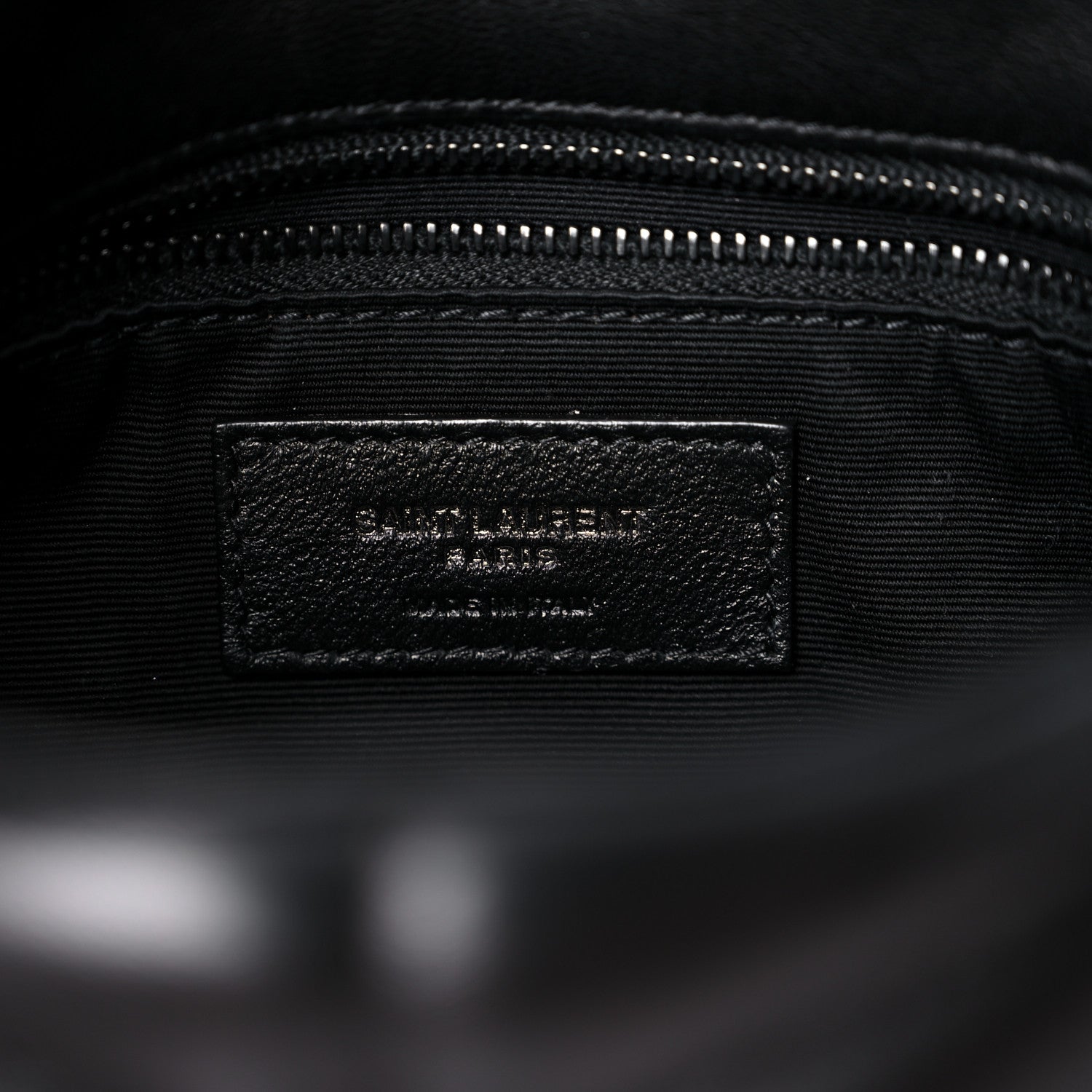 Saint Laurent Lambskin Quilted Toy Loulou Puffer Monogram Chain Satchel Black 7 of 11