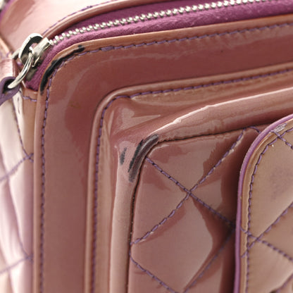 Chanel Patent Quilted Small Pocket Box Camera Case Purple 13 of 16