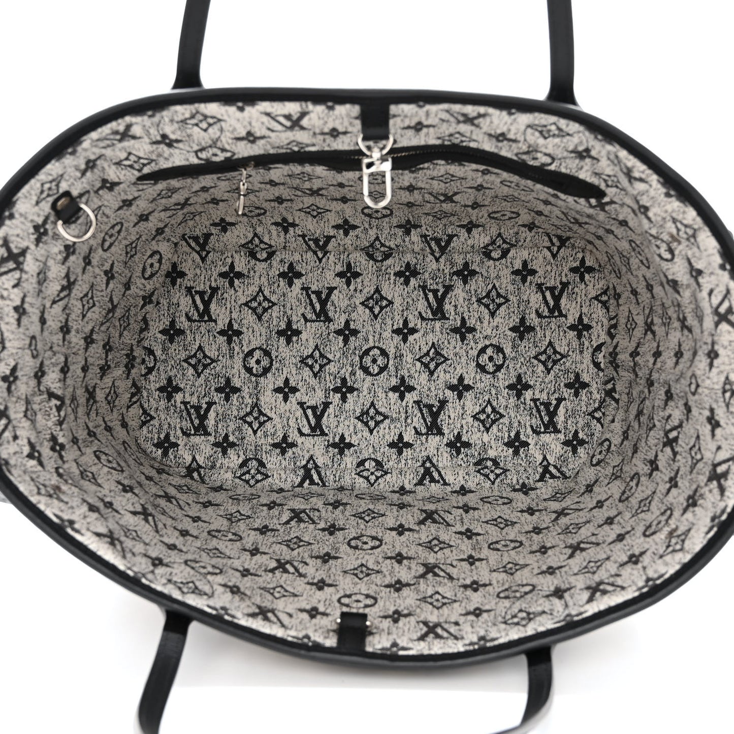 Denim Monogram Jacquard Neverfull MM Grey