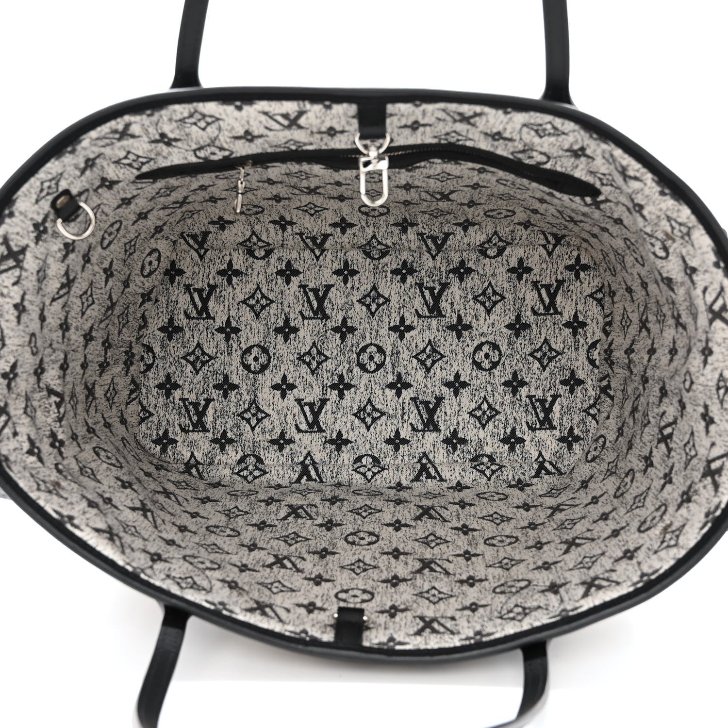 Louis Vuitton Denim Monogram Jacquard Neverfull MM Grey 6 of 11