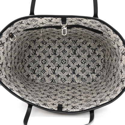 Louis Vuitton Denim Monogram Jacquard Neverfull MM Grey 6 of 11