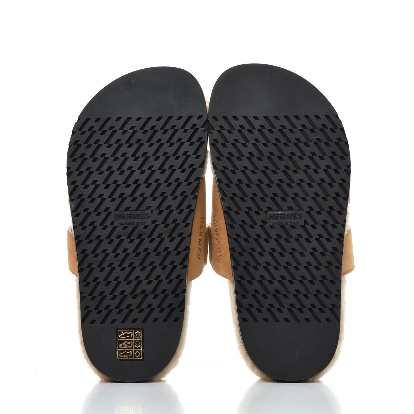 Suede Goatskin Woolskin Womens Chypre Sandals 36.5 Golden Beige