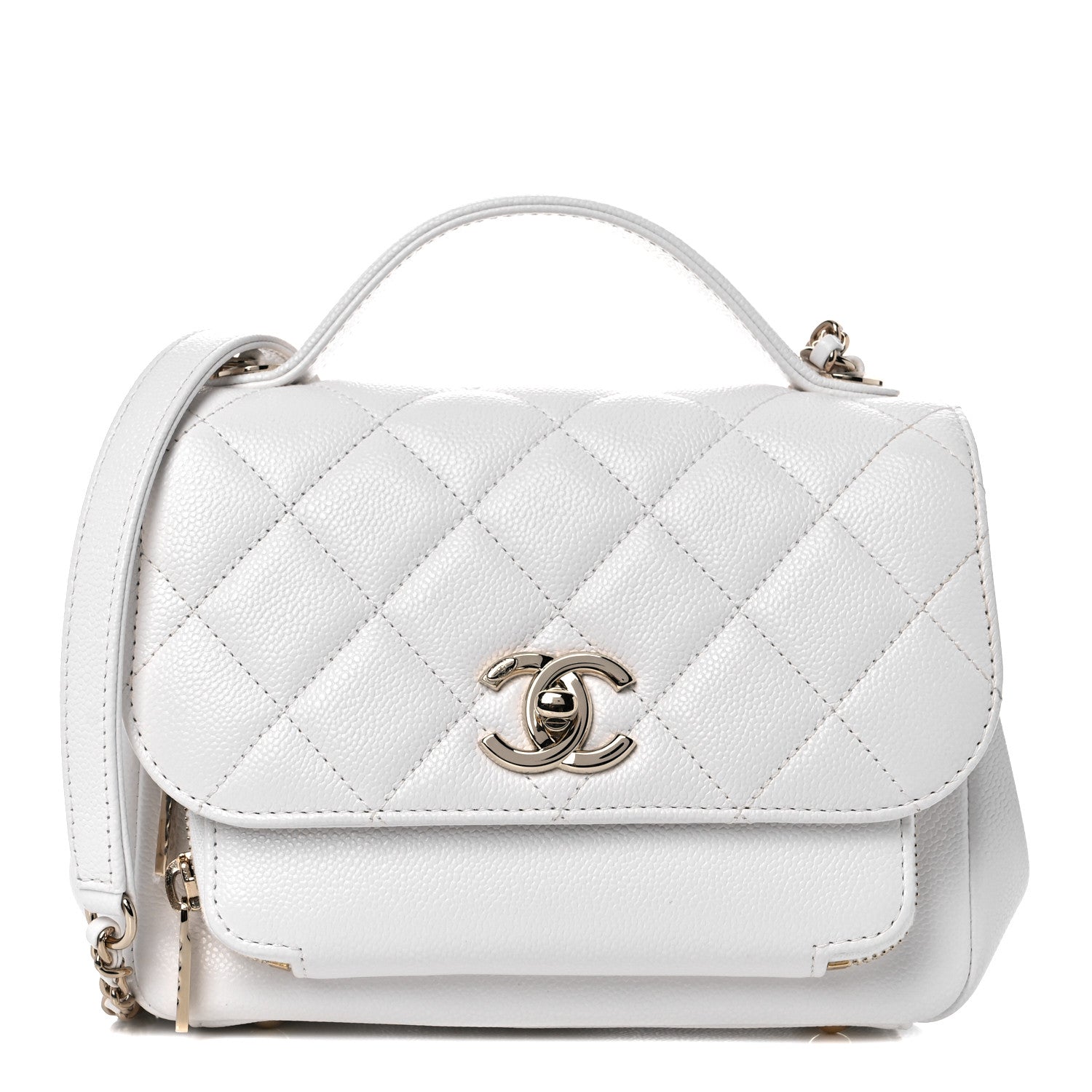 Chanel Caviar Quilted Small Business Affinity Flap White 1 of 11