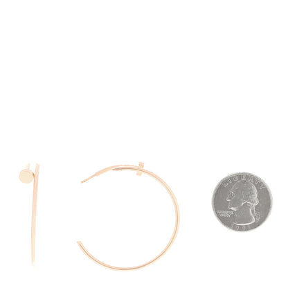 Cartier 18K Pink Gold Large Juste Un Clou Hoop Earrings 2 of 6