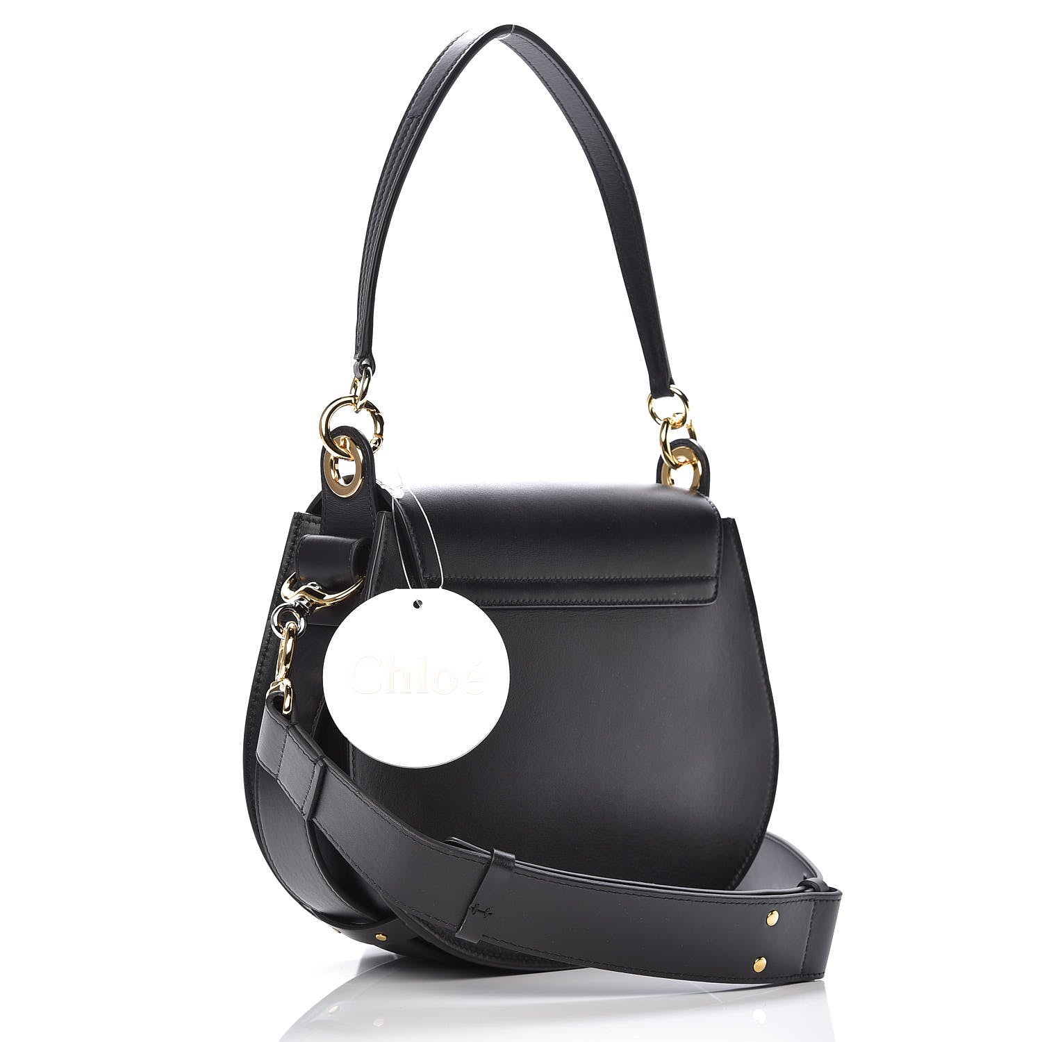 Chloe Calfskin Suede Large Tess Bag Black 3 of 8
