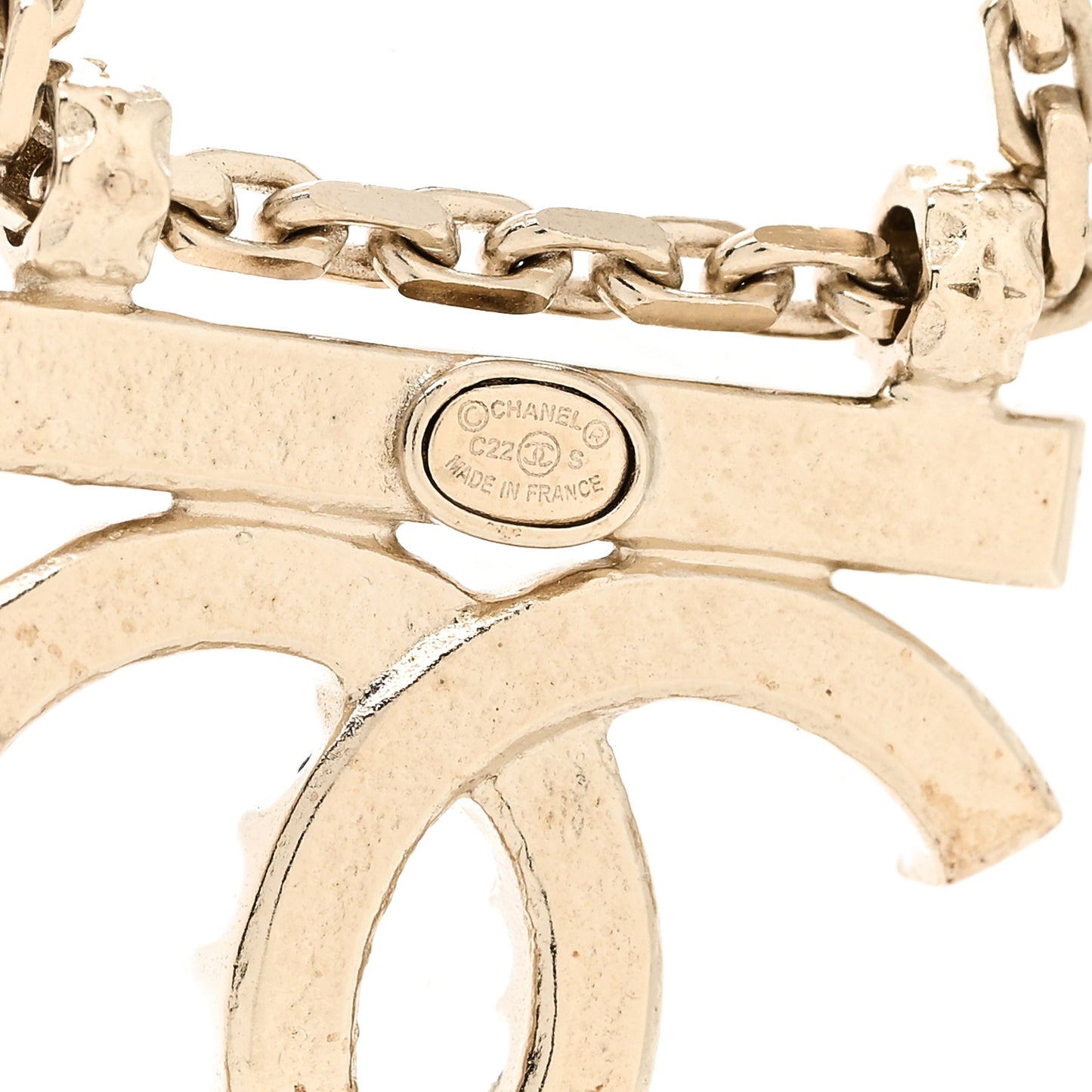 Crystal CC Star Chain Drop Earrings Gold