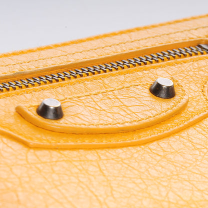 Balenciaga Agneau Classic Hardware Continental Zip Around Wallet Mangue 7 of 11