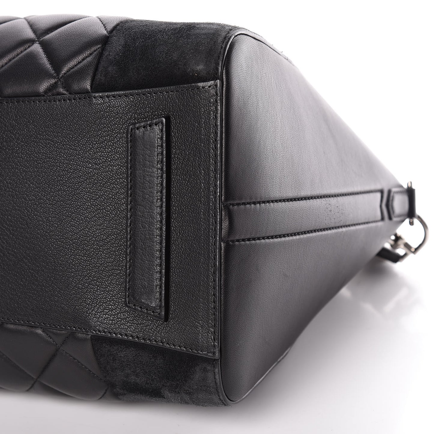 Sugar Goatskin Lambskin Diamond Quilted Medium Antigona Black