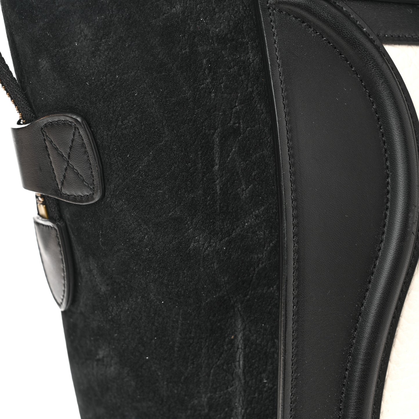 Bullhide Calfskin Mini Bi-Color Luggage Black White