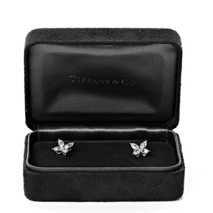 Tiffany Platinum Diamond .92ct Medium Victoria Earrings 5 of 5