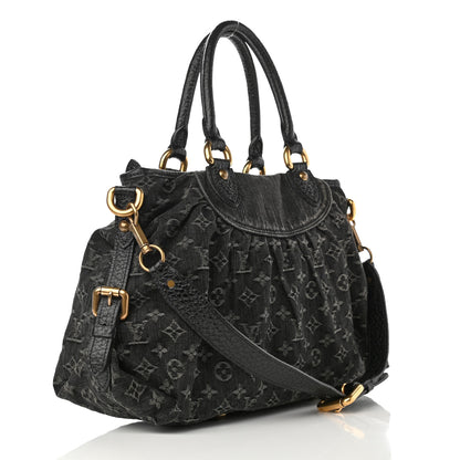 Louis Vuitton Denim Neo Cabby MM Black 3 of 10