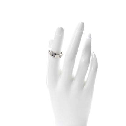 Cartier 18K White Gold 3 Diamond 5.5mm LOVE Ring 51 5.75 2 of 7