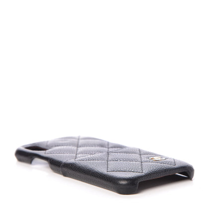 Chanel Caviar Quilted iPhone X Coco Tech Case Black 4 of 9