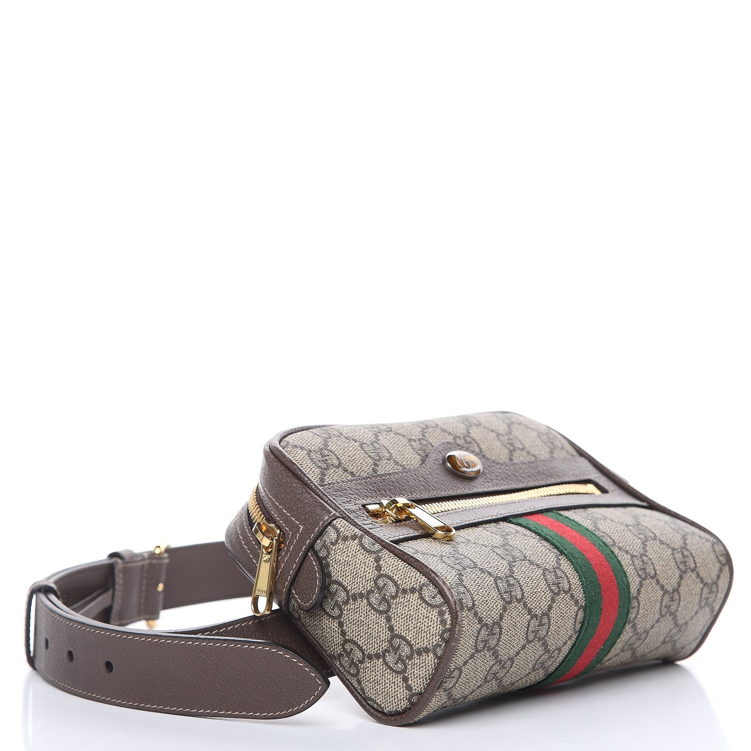 Gucci GG Supreme Monogram Web Small Ophidia Belt Bag 95 38 Dark Brown 4 of 9