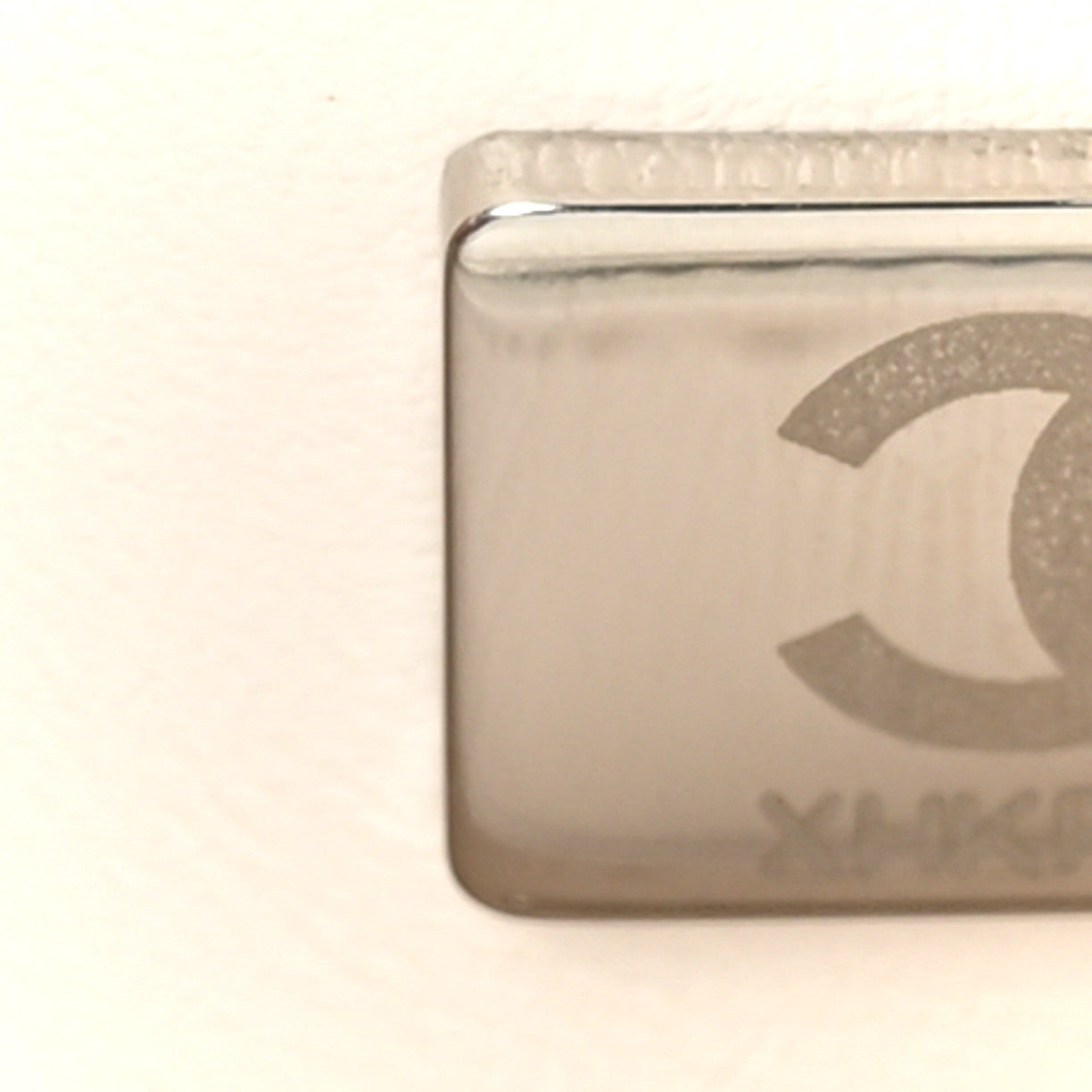 Chanel Sequin Ribbon Mini Rectangular Flap White Black 7 of 11