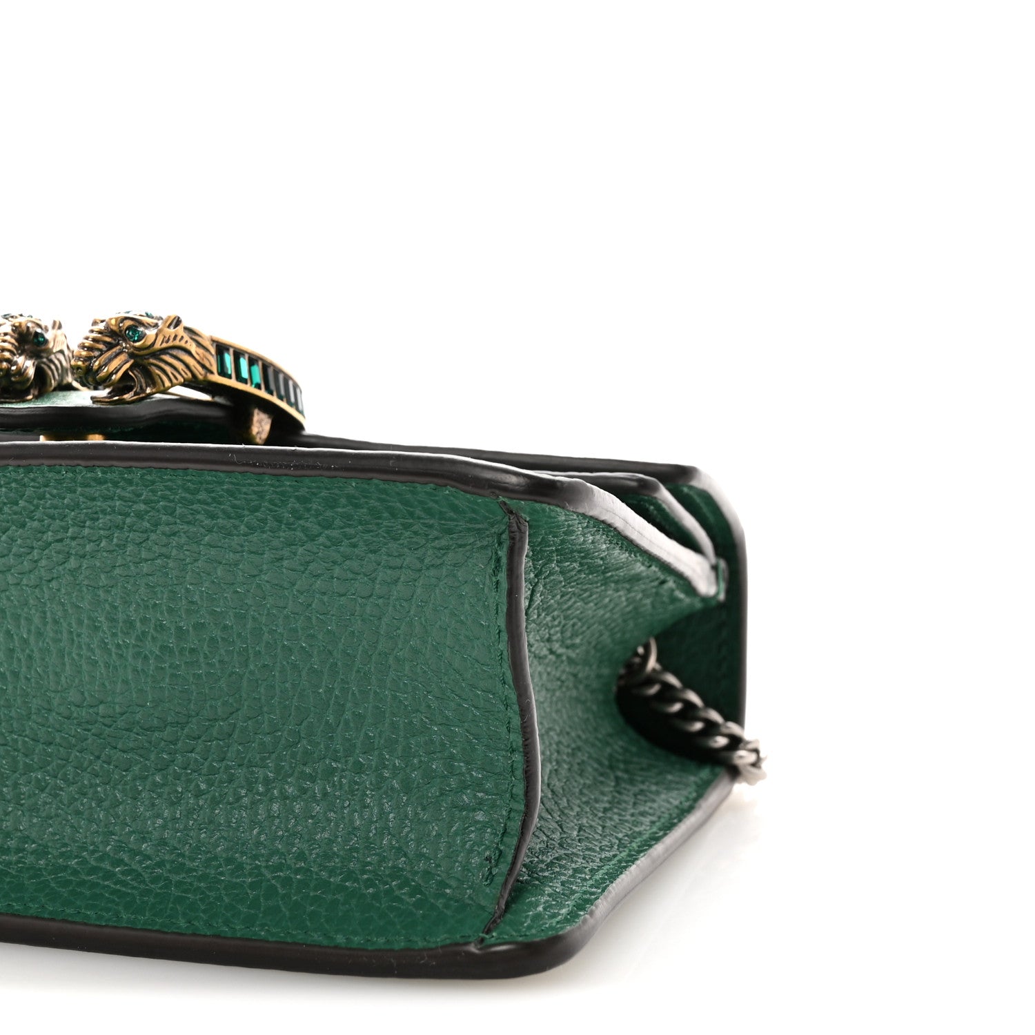 Gucci Dollar Calfskin Crystal Mini Dionysus Top Handle Bag Emerald 9 of 9