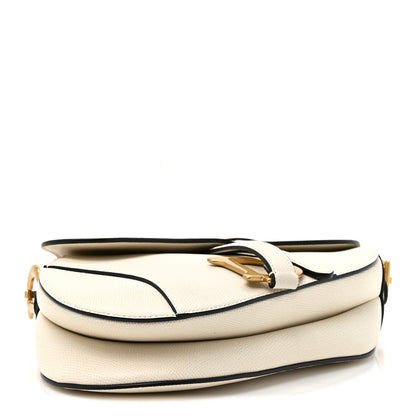 Christian Dior Grained Calfskin Saddle Bag With Strap Latte 4 of 10